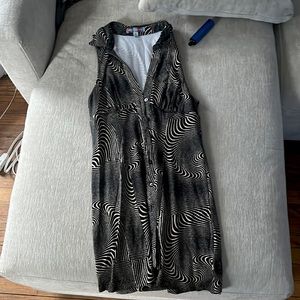 Urban Outfitters Black and White Trippy Halter Dress